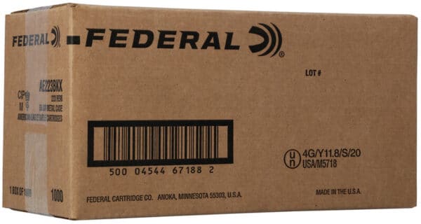 FEDERAL AMMO 223 Rem 55Gr Metal Case 1000rd