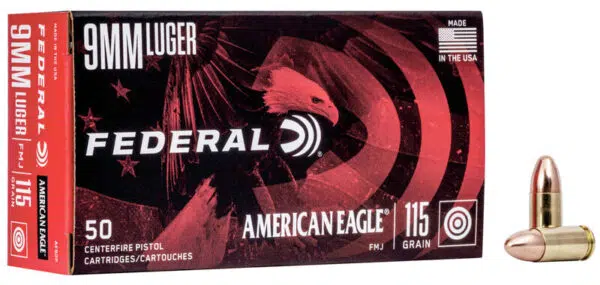 FEDERAL AMMO 9mm 115Gr Full Metal Jacket 50rd - LIMIT 10