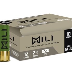 MILI CUSTOM DEFENSE AMMUNITION 12GA 00-BUCK (9 Pellets) 2 3/4" 1350fps