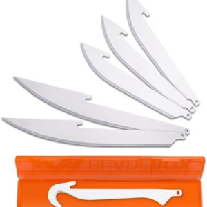 OUTDOOR EDGE Razor-Safe Combo Blade Set- 3 Drop-Pt/2 Bone/1 Gut