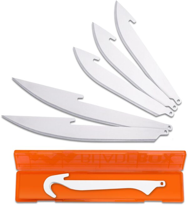 OUTDOOR EDGE Razor-Safe Combo Blade Set- 3 Drop-Pt/2 Bone/1 Gut