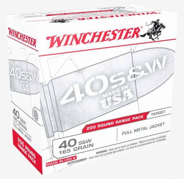 WINCHESTER AMMO 40 SW 165Gr USA FMJ - 200rd