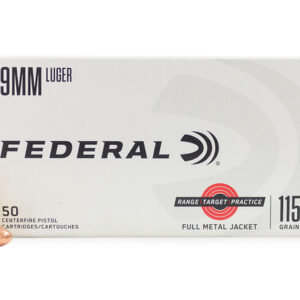 Federal RTP 9mm Range and Target 115gr FMJ 50rd Box