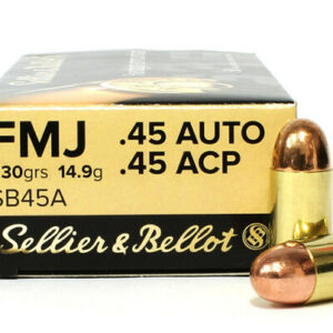 Sellier & Bellot .45 ACP 230gr FMJ 50rd Box